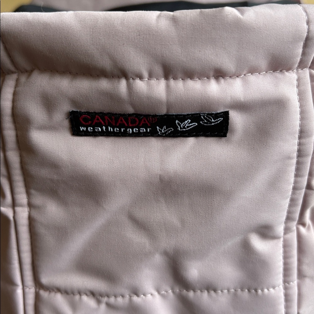 Canada weather gear Long Hooded Puffer Coat in Blush Pink - Picture 9 of 15